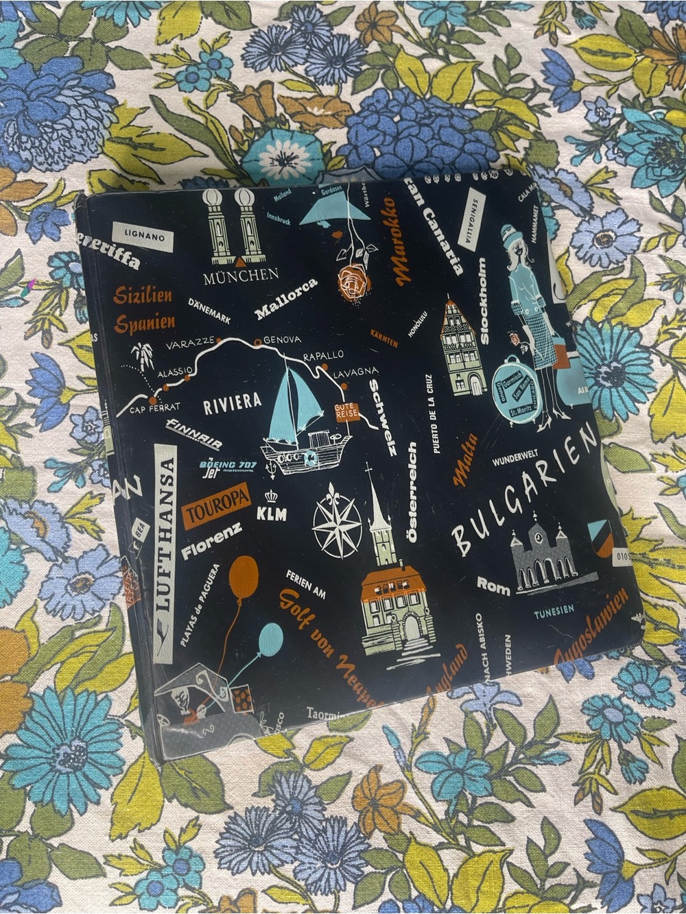 Vintage travel themed Binder